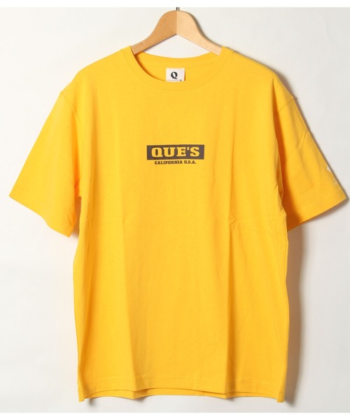 ALWAYS GOOD TIME(オルウェイズグッドタイム)の「【QUE/キュー】USAコットン ボックスロゴプリントTシャツ(Tシャツ/カットソー・メンズ・ホワイト/ブラック/グレー/サックスブルー/ピンク/イエロー/ブルー・M/L/XL)」の1枚目の写真