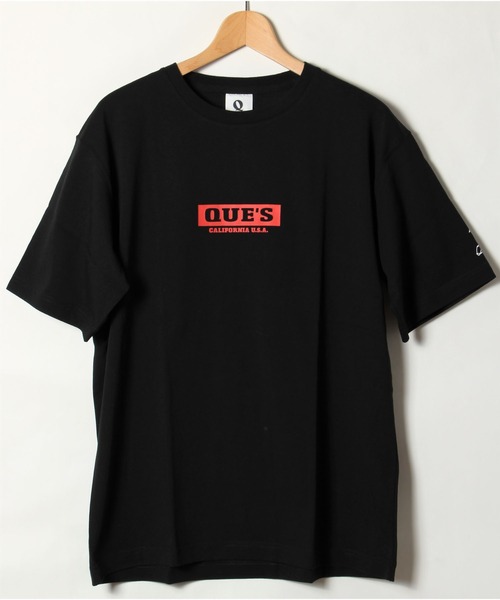 ALWAYS GOOD TIME(オルウェイズグッドタイム)の「【QUE/キュー】USAコットン ボックスロゴプリントTシャツ(Tシャツ/カットソー・メンズ・ホワイト/ブラック/グレー/サックスブルー/ピンク/イエロー/ブルー・M/L/XL)」の3枚目の写真