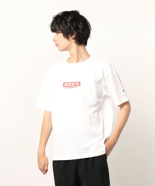 ALWAYS GOOD TIME(オルウェイズグッドタイム)の「【QUE/キュー】USAコットン ボックスロゴプリントTシャツ(Tシャツ/カットソー・メンズ・ホワイト/ブラック/グレー/サックスブルー/ピンク/イエロー/ブルー・M/L/XL)」の10枚目の写真