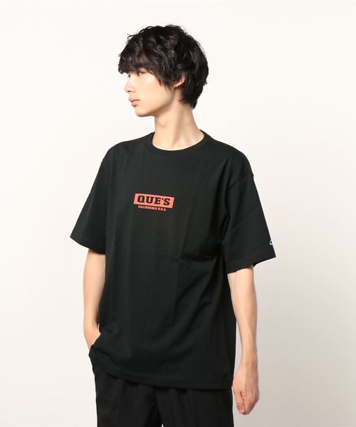 ALWAYS GOOD TIME(オルウェイズグッドタイム)の「【QUE/キュー】USAコットン ボックスロゴプリントTシャツ(Tシャツ/カットソー・メンズ・ホワイト/ブラック/グレー/サックスブルー/ピンク/イエロー/ブルー・M/L/XL)」の11枚目の写真