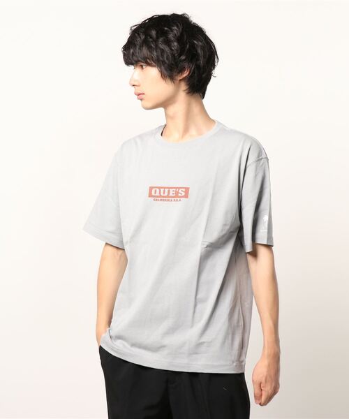 ALWAYS GOOD TIME(オルウェイズグッドタイム)の「【QUE/キュー】USAコットン ボックスロゴプリントTシャツ(Tシャツ/カットソー・メンズ・ホワイト/ブラック/グレー/サックスブルー/ピンク/イエロー/ブルー・M/L/XL)」の12枚目の写真