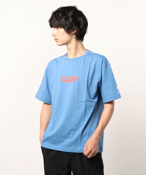 ALWAYS GOOD TIME(オルウェイズグッドタイム)の「【QUE/キュー】USAコットン ボックスロゴプリントTシャツ(Tシャツ/カットソー・メンズ・ホワイト/ブラック/グレー/サックスブルー/ピンク/イエロー/ブルー・M/L/XL)」の14枚目の写真