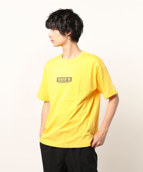 ALWAYS GOOD TIME(オルウェイズグッドタイム)の「【QUE/キュー】USAコットン ボックスロゴプリントTシャツ(Tシャツ/カットソー・メンズ・ホワイト/ブラック/グレー/サックスブルー/ピンク/イエロー/ブルー・M/L/XL)」の15枚目の写真