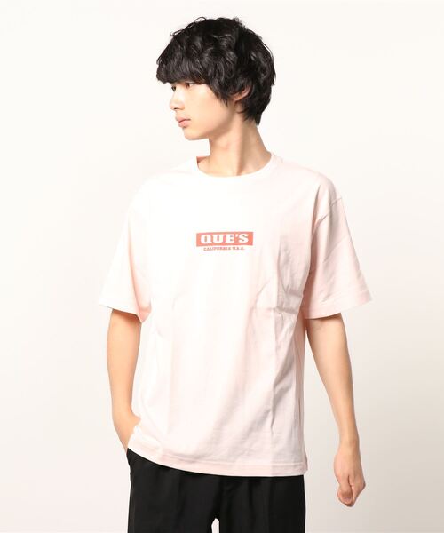 ALWAYS GOOD TIME(オルウェイズグッドタイム)の「【QUE/キュー】USAコットン ボックスロゴプリントTシャツ(Tシャツ/カットソー・メンズ・ホワイト/ブラック/グレー/サックスブルー/ピンク/イエロー/ブルー・M/L/XL)」の16枚目の写真