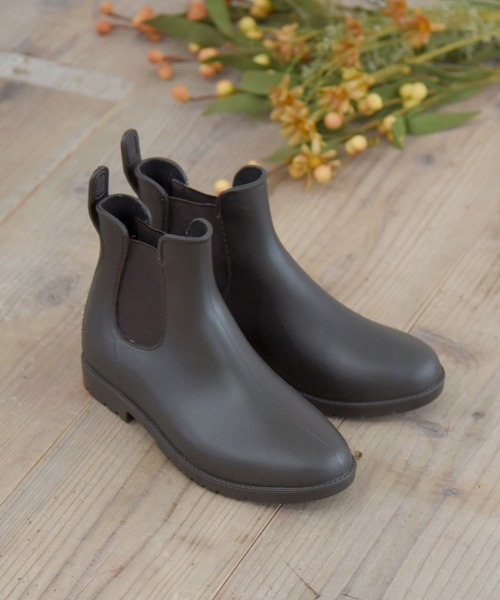 NOFALL(ノーフォール)の「ショートレインブーツ(レインシューズ・レディース・ブラック/ダークブラウン・LL/SS/S/M/L/3L)」の2枚目の写真