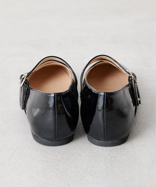 OLIVE des OLIVE（オリーブデオリーブ）の「ダブルストラップバレー/バレーシューズ（バレエシューズ・レディース・ベージュ/ブラック/ゴールド・LARGE/MEDIUM/SMALL）」の20枚目の写真