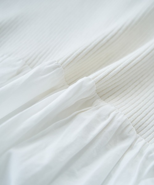 ROPE' PICNIC（ロペピクニック）の「ニット使いボリューム袖ワンピース（ワンピース・レディース・ブラック/オフホワイト/イエロー・38）」の13枚目の写真