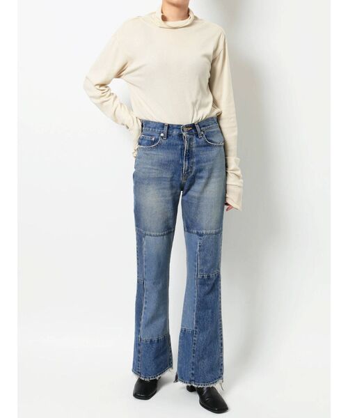 Ungrid(アングリッド)の「ハイウエストリメイクフレアデニム(デニムパンツ・レディース・ブルー・24inch/25inch/26inch)」の6枚目の写真