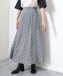 単色花柄マーメイドスカート