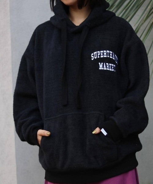 SUPERTHANKS(スーパーサンクス)の「【別注】SUPERTHANKS/スーパーサンクス/ボアプルパーカー(パーカー・メンズ・ホワイト/ブラック/グレー・SMALL/MEDIUM)」の4枚目の写真