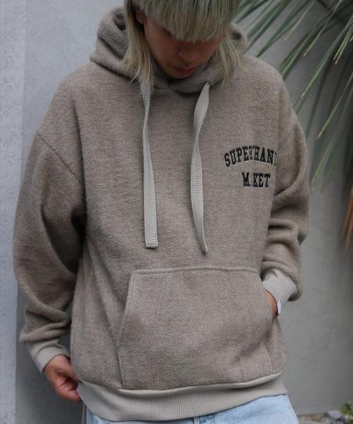 SUPERTHANKS(スーパーサンクス)の「【別注】SUPERTHANKS/スーパーサンクス/ボアプルパーカー(パーカー・メンズ・ホワイト/ブラック/グレー・SMALL/MEDIUM)」の8枚目の写真