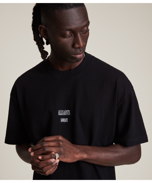ALLSAINTS(オールセインツ)の「DIXON CREW T-SHIRT | DIXON クルー Tシャツ(Tシャツ/カットソー・メンズ・ブラック・XS/S/M/L)」の4枚目の写真