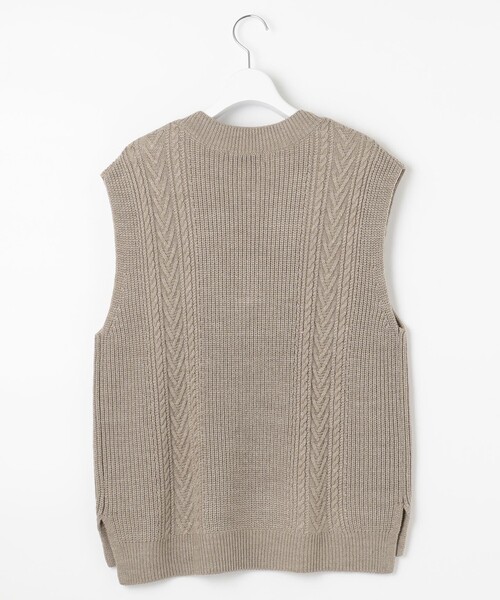 J.PRESS Ladies(J.プレス レディス)の「【洗える】WOOL ACRYLIC ニットベスト(ベスト・レディース・ワイン系/ベージュ系/ライトグレー系・SMALL)」の8枚目の写真