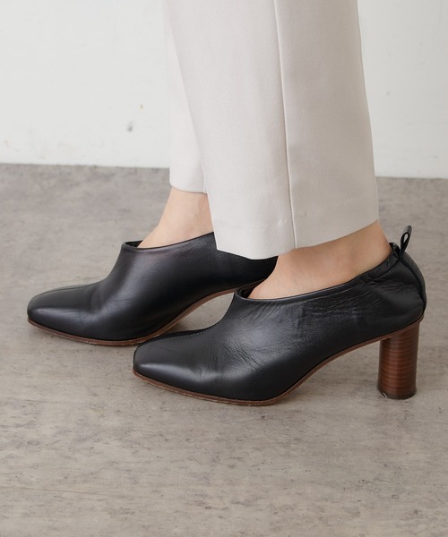 FABIO RUSCONI ブラック ショートブーティ 38 FABIO RUSCONI（ファビオルスコーニ）の「【FABIO RUSUCONI/ファビオ