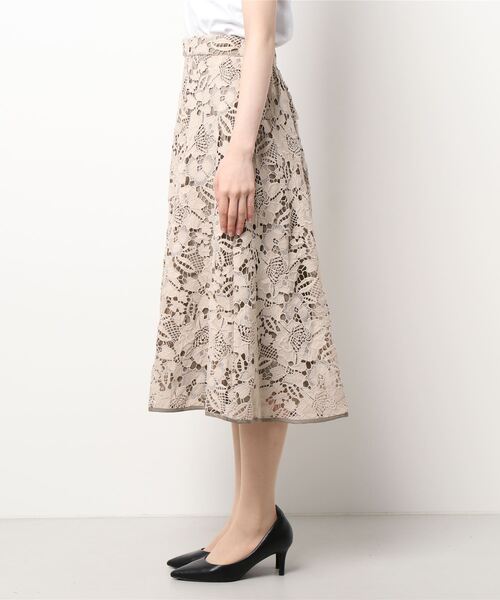 FEERICHELU（フェリーシェル）の「スカート レース フレアー FEERICHELU（スカート・レディース・ブラック/ベージュ/ピンク系その他・S/M）」の5枚目の写真