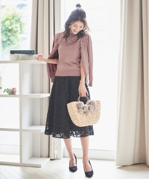 FEERICHELU | スカート レース フレアー FEERICHELU(スカート)