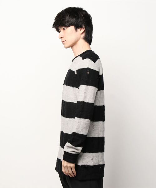 kiryuyrik（キリュウキリュウ）の「PullOver（ニット/セーター・メンズ・ブラック×ホワイト・SMALL/MEDIUM）」の2枚目の写真