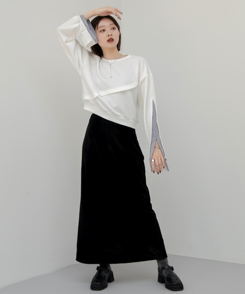 VACANCY（ヴァカンシー）の「アソート柄ペンシルベロアスカート（スカート・レディース・ブラック/その他/ゴールド/ブルー・FREE）」の15枚目の写真