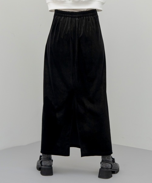 VACANCY（ヴァカンシー）の「アソート柄ペンシルベロアスカート（スカート・レディース・ブラック/その他/ゴールド/ブルー・FREE）」の10枚目の写真