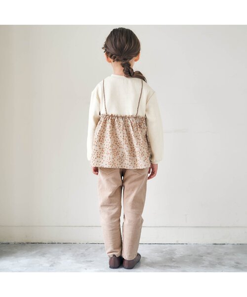 apres les cours（アプレレクール）の「ウエストリボンコーデュロイパンツ（その他パンツ・キッズ・アイボリー/ラベンダー/ベージュ/ブラウン・130/80/110/90/140/120/100）」の13枚目の写真