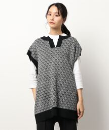 Samansa Mos2 blue | 2WAYニットベスト(ベスト)