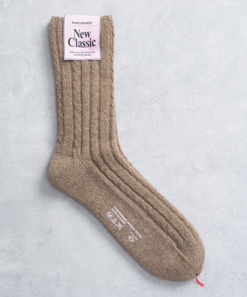 And A（アンドエー）の「MARCOMONDE マルコモンド / wholegarment wool socks ホールガーメント ウールソックス / 10GWGW2-20C（ソックス/靴下・レディース・アイボリー/ライトブラウン/レッド/チャコールグレー・MENS/WOMENS）」の14枚目の写真