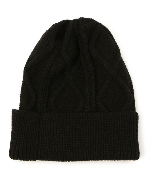 AVIREX(アヴィレックス)の「ケーブルニットキャップ/ CABLE KNIT CAP(ニットキャップ/ビーニー・レディース・オフホワイト/ブラック・FREE)」の3枚目の写真