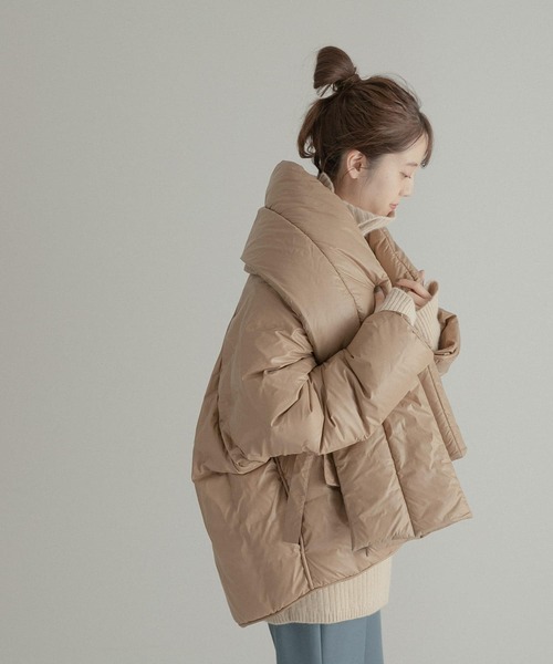 LAATO(ラート)の「MERRY SET DOWN JACKET(ダウンジャケット/コート・レディース・ベージュ/オフホワイト/チャコールグレー・FREE)」の8枚目の写真