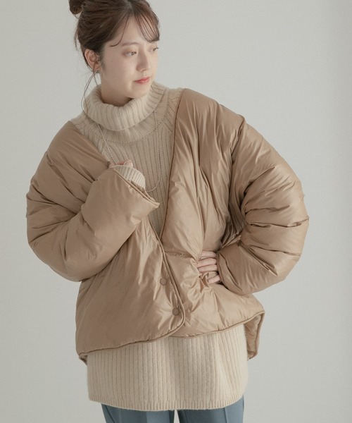 LAATO(ラート)の「MERRY SET DOWN JACKET(ダウンジャケット/コート・レディース・ベージュ/オフホワイト/チャコールグレー・FREE)」の9枚目の写真