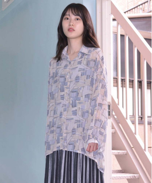 HARLEM ROUNGE(ハーレムラウンジ)の「シアーシャツ(シャツ/ブラウス・レディース・ブラック/ゼブラ/ホワイト/チェック/その他・FREE)」の1枚目の写真