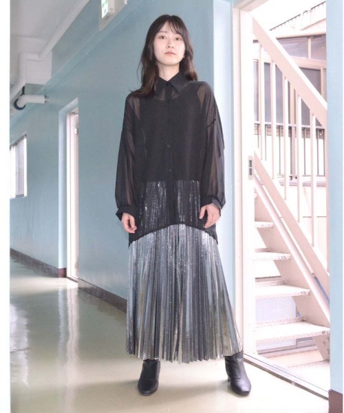 HARLEM ROUNGE(ハーレムラウンジ)の「シアーシャツ(シャツ/ブラウス・レディース・ブラック/ゼブラ/ホワイト/チェック/その他・FREE)」の3枚目の写真