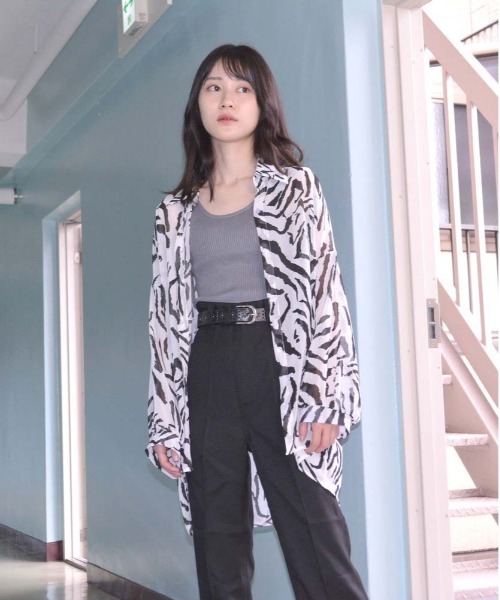 HARLEM ROUNGE(ハーレムラウンジ)の「シアーシャツ(シャツ/ブラウス・レディース・ブラック/ゼブラ/ホワイト/チェック/その他・FREE)」の13枚目の写真