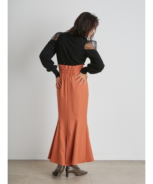 SNIDEL（スナイデル）の「シースルーショルダーニットトップス（ニット/セーター・レディース・ブラック/ベージュ/ブラウン・FREE）」の21枚目の写真