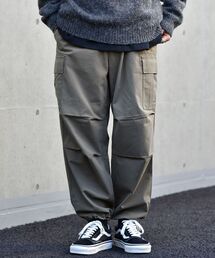 【WEB限定】SHIPS: 6ポケット ミリタリー ワイド イージー カーゴ パンツ