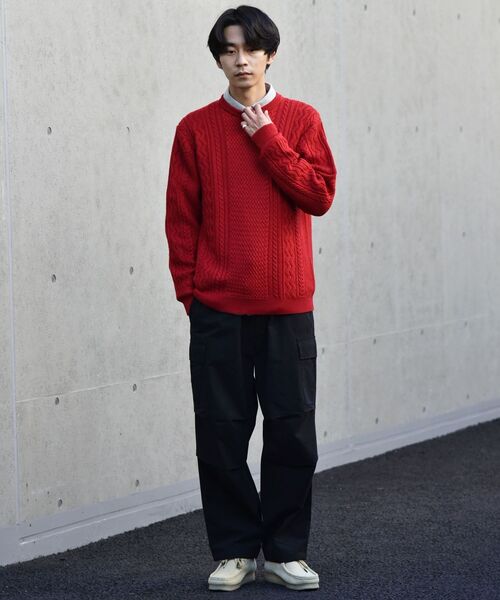 SHIPS（シップス）の「【WEB限定】SHIPS: 6ポケット ミリタリー ワイド イージー カーゴ パンツ（カーゴパンツ・メンズ・チャコールグレー/ブラック/オリーブ・SMALL/MEDIUM/LARGE）」の4枚目の写真