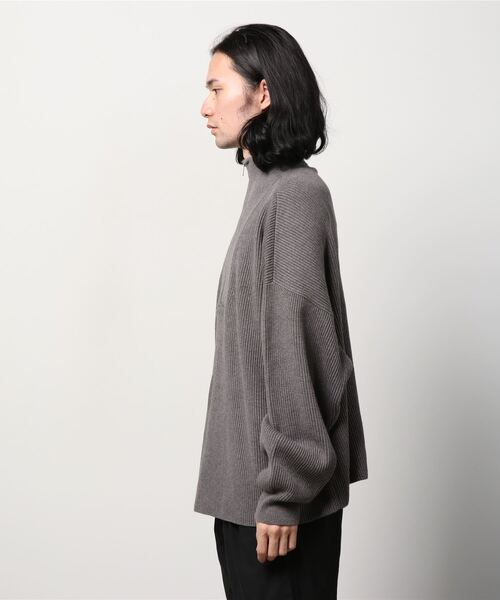 BALLAST ARK（バラストアーク）の「BALLAST ARK / バラストアーク：Half Zip Knit：BA04-K001[AST]（ニット/セーター・メンズ・ブラウン/グレー・M/L）」の3枚目の写真