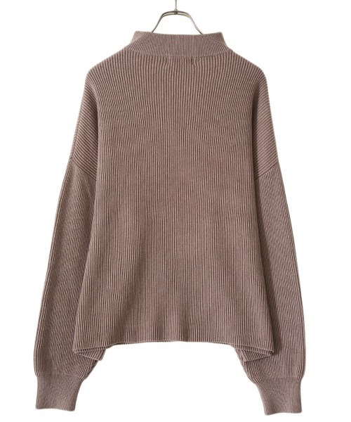 BALLAST ARK（バラストアーク）の「BALLAST ARK / バラストアーク：Half Zip Knit：BA04-K001[AST]（ニット/セーター・メンズ・ブラウン/グレー・M/L）」の6枚目の写真