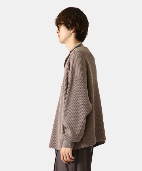 BALLAST ARK（バラストアーク）の「BALLAST ARK / バラストアーク：Half Zip Knit：BA04-K001[AST]（ニット/セーター・メンズ・ブラウン/グレー・M/L）」の12枚目の写真