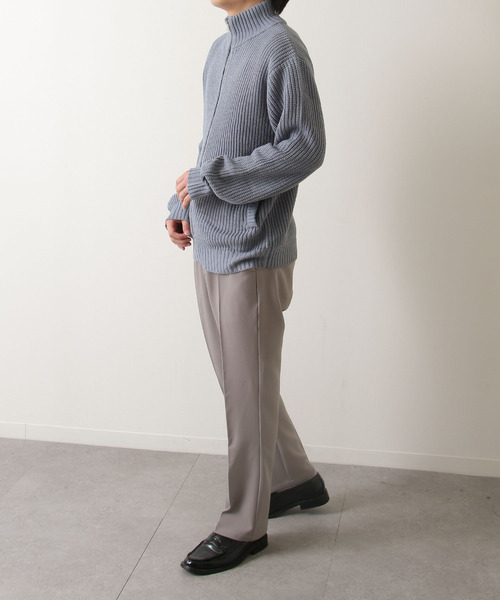 ZIP FIVE（ジップファイブ）の「【ZIP FIVE】あぜ編みドライバーズニット（ニット/セーター・メンズ・ブラック/ネイビー/ブルー/グリーン/グレイッシュベージュ/チャコール・MEDIUM/LARGE）」の18枚目の写真