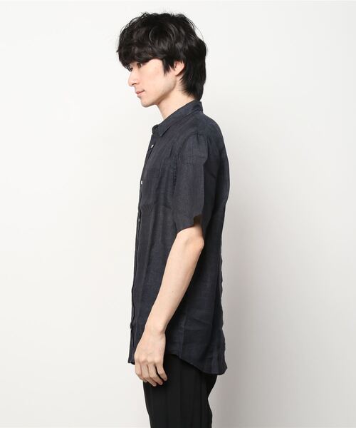 Frank&Eileen（フランクアンドアイリーン）の「Frank & Eileen / フランクアンドアイリーン：JP COLIN/LINEN：3320700106[PIE]（シャツ/ブラウス・メンズ・ブラック・L）」の3枚目の写真