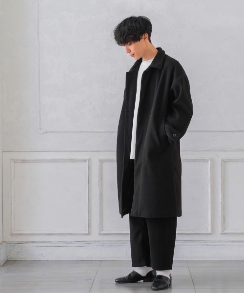 improves（インプローブス）の「テックメルトン ショップコート（ステンカラーコート・メンズ・オリーブ/ブラック/グレイッシュブルー/クリーム・LARGE/MEDIUM/X-LARGE）」の21枚目の写真