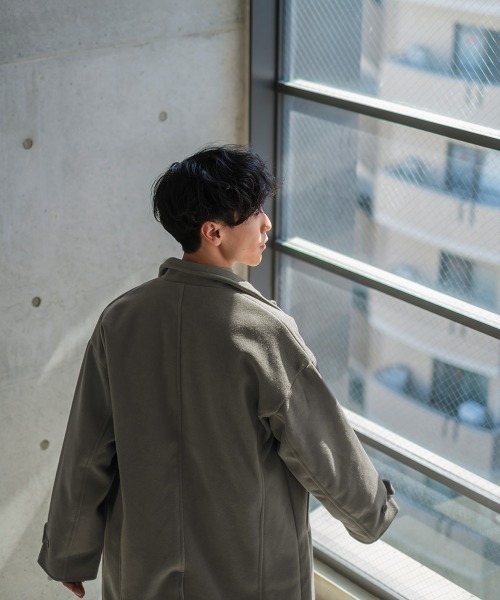 improves（インプローブス）の「テックメルトン ショップコート（ステンカラーコート・メンズ・オリーブ/ブラック/グレイッシュブルー/クリーム・LARGE/MEDIUM/X-LARGE）」の12枚目の写真