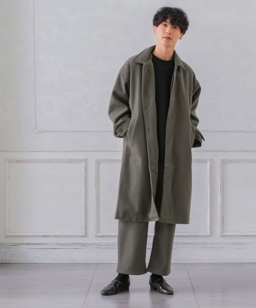 improves（インプローブス）の「テックメルトン ショップコート（ステンカラーコート・メンズ・オリーブ/ブラック/グレイッシュブルー/クリーム・LARGE/MEDIUM/X-LARGE）」の19枚目の写真