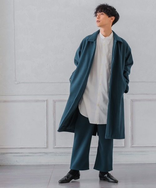 improves（インプローブス）の「テックメルトン ショップコート（ステンカラーコート・メンズ・オリーブ/ブラック/グレイッシュブルー/クリーム・LARGE/MEDIUM/X-LARGE）」の9枚目の写真