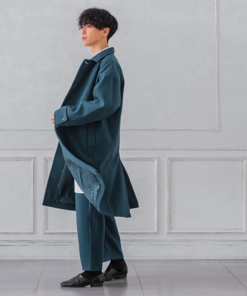 improves（インプローブス）の「テックメルトン ショップコート（ステンカラーコート・メンズ・オリーブ/ブラック/グレイッシュブルー/クリーム・LARGE/MEDIUM/X-LARGE）」の7枚目の写真