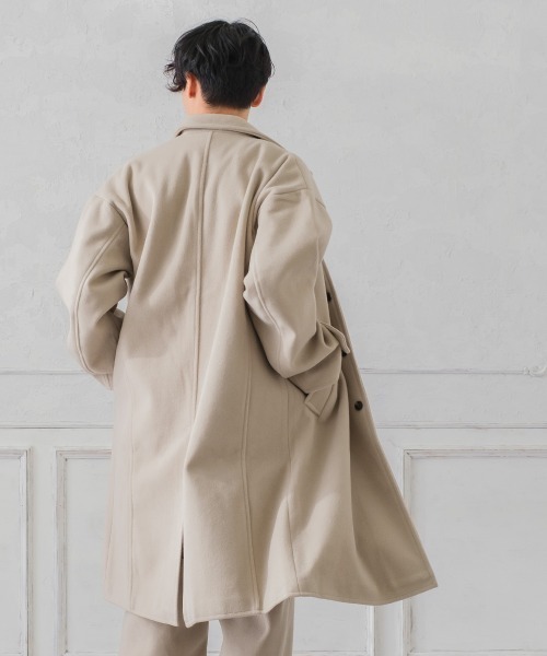 improves（インプローブス）の「テックメルトン ショップコート（ステンカラーコート・メンズ・オリーブ/ブラック/グレイッシュブルー/クリーム・LARGE/MEDIUM/X-LARGE）」の8枚目の写真