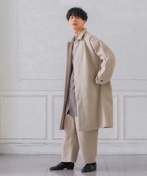 improves（インプローブス）の「テックメルトン ショップコート（ステンカラーコート・メンズ・オリーブ/ブラック/グレイッシュブルー/クリーム・LARGE/MEDIUM/X-LARGE）」の15枚目の写真