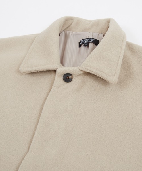 improves（インプローブス）の「テックメルトン ショップコート（ステンカラーコート・メンズ・オリーブ/ブラック/グレイッシュブルー/クリーム・LARGE/MEDIUM/X-LARGE）」の13枚目の写真