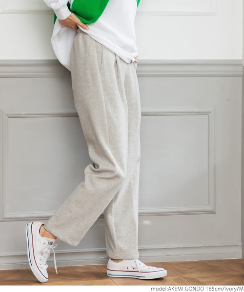 coca（coca）（コカ）の「圧縮ポンチテーパードパンツ（その他パンツ・レディース・ブラウン/アイボリー/チャコール・M/L）」の6枚目の写真