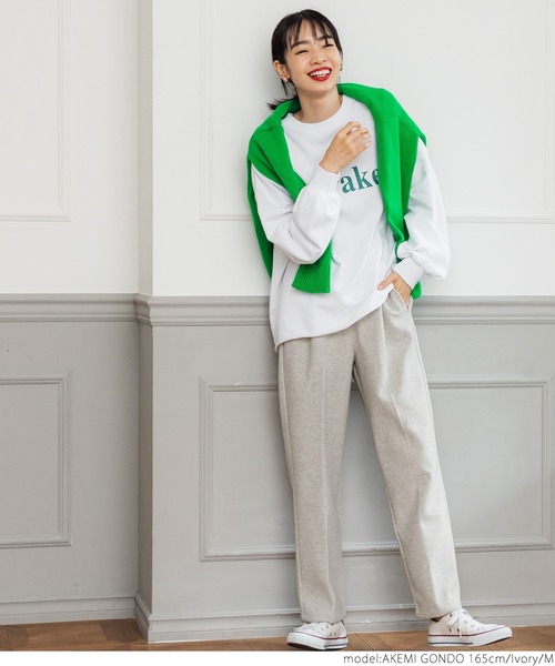 coca（coca）（コカ）の「圧縮ポンチテーパードパンツ（その他パンツ・レディース・ブラウン/アイボリー/チャコール・M/L）」の9枚目の写真